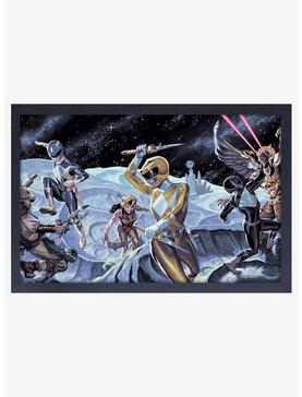 Mighty Morphin Power Rangers Moon Fight Framed Wood Wall Art, , hi-res