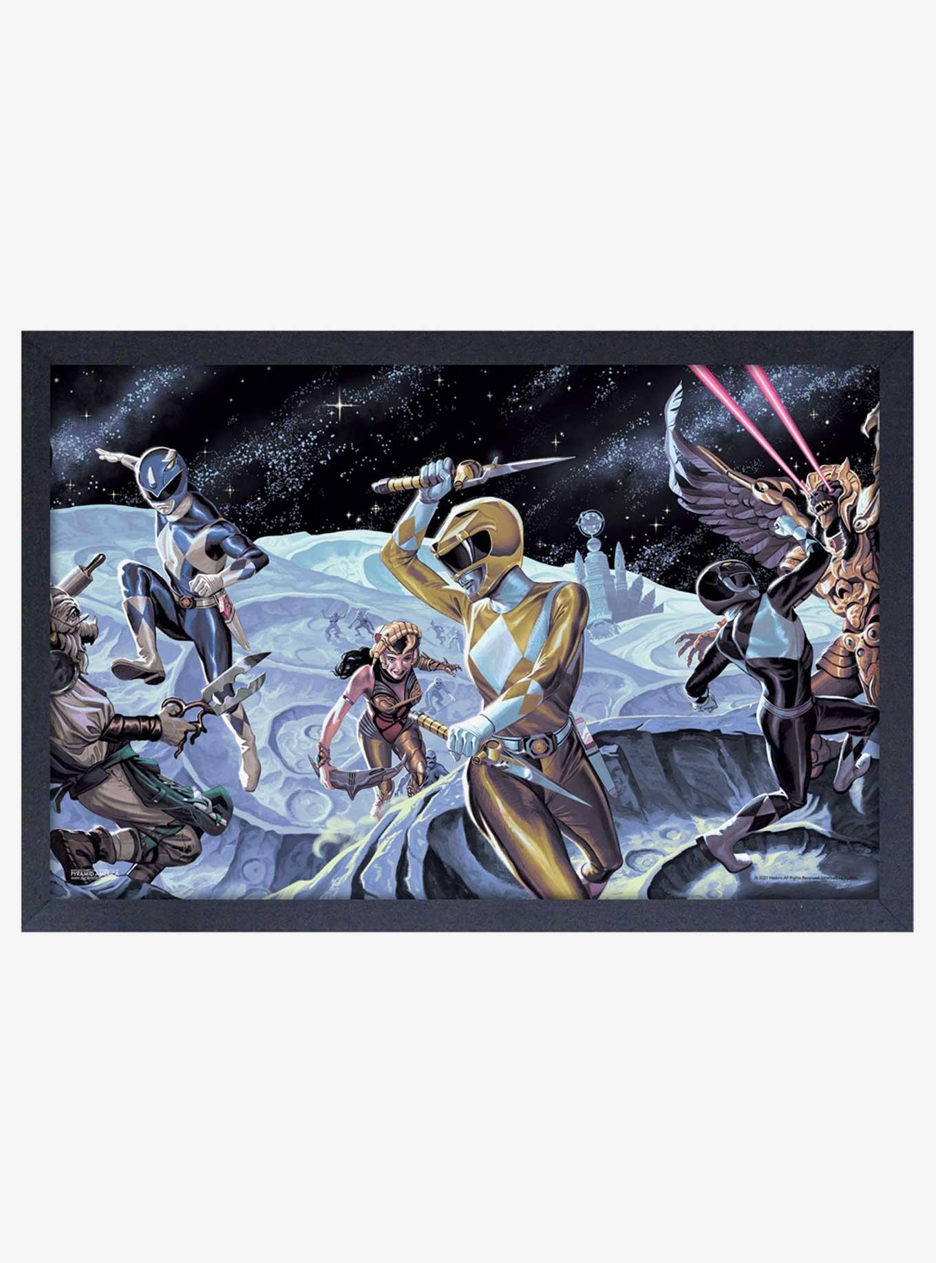 Mighty Morphin Power Rangers Moon Fight Framed Wood Wall Art, , hi-res