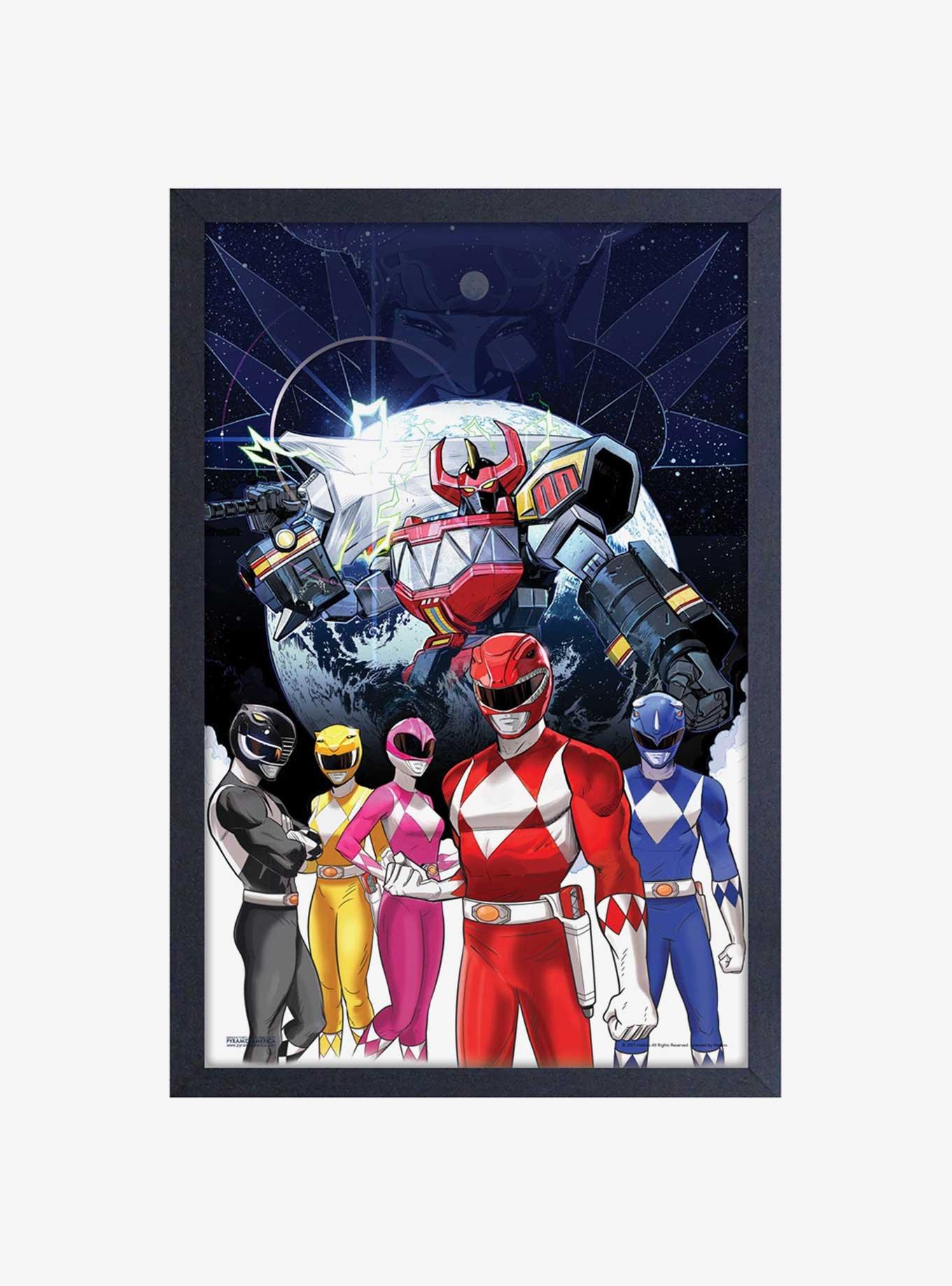 Mighty Morphin Power Rangers Space Framed Wood Wall Art | Hot Topic
