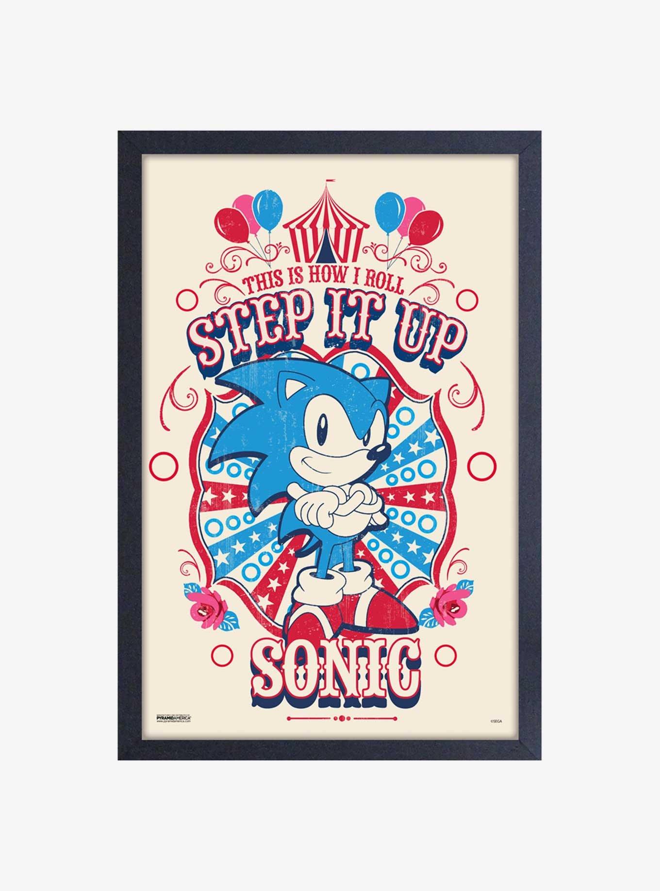 Sonic the Hedgehog Circus Framed Wood Wall Art, , hi-res