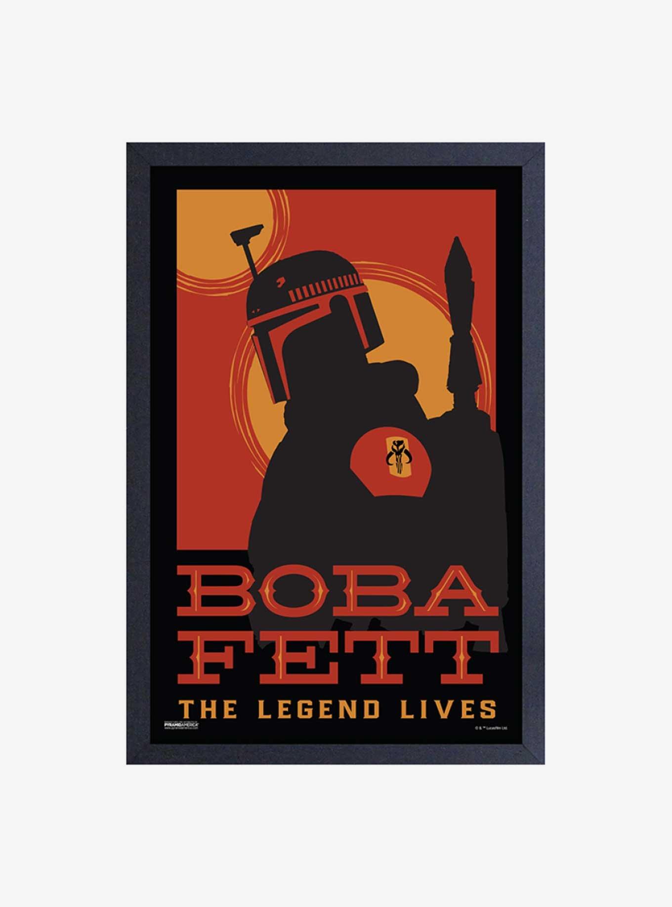 Star Wars Book of Boba Fett Legend Lives Framed Wood Wall Art