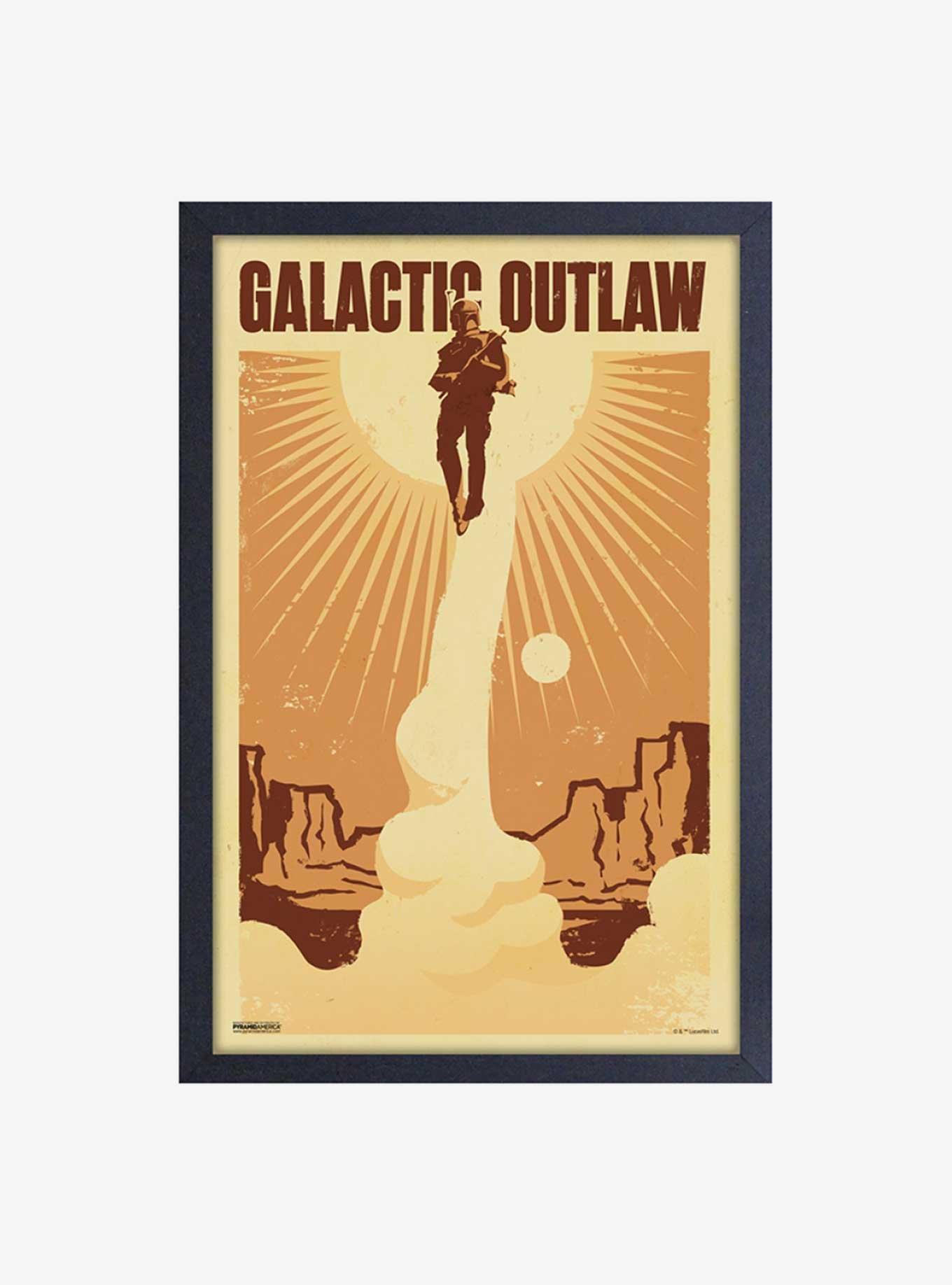 Star Wars Book of Boba Fett Outlaw Framed Wood Wall Art, , hi-res