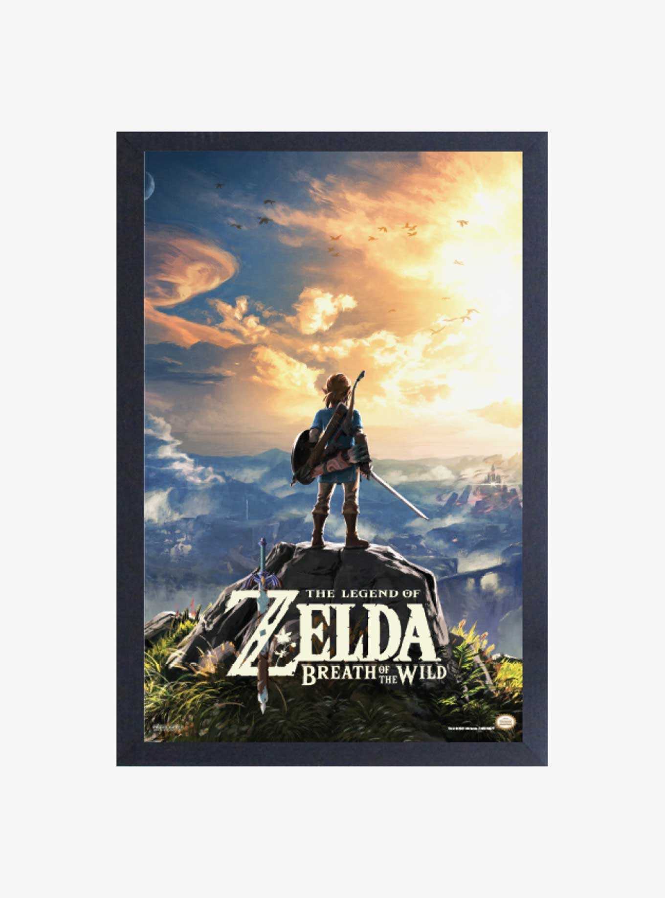 Nintendo Legend of Zelda Breath of the Wild Hyrule Landscape Framed Wood Wall Art, , hi-res