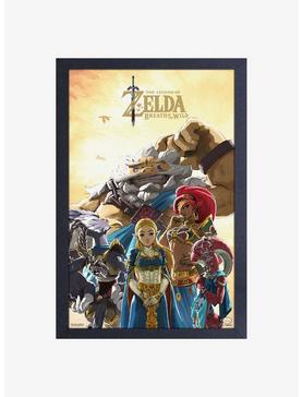 Plus Size Nintendo Legend of Zelda Breath of the Wild Zelda & Champions Framed Wood Wall Art, , hi-res