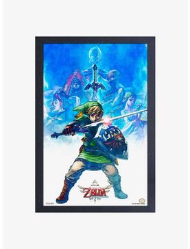 Nintendo Legend of Zelda Breath of the Wild Zelda & Champions Link Defense Pose Framed Wood Wall Art, , hi-res