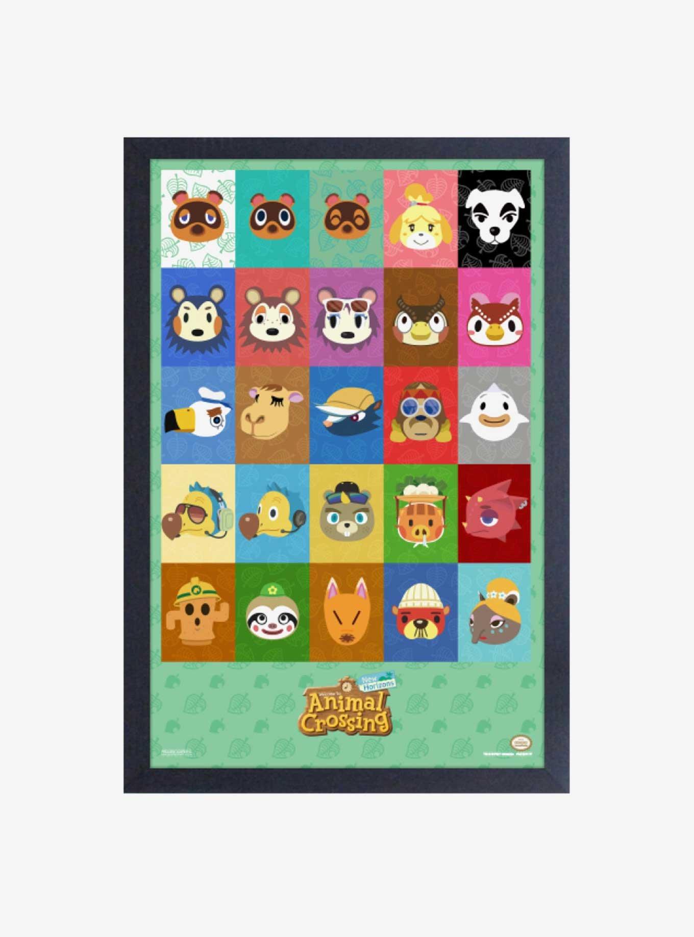 Nintendo Animal Crossing New Horizons Character Icons Framed Wood Wall Art, , hi-res