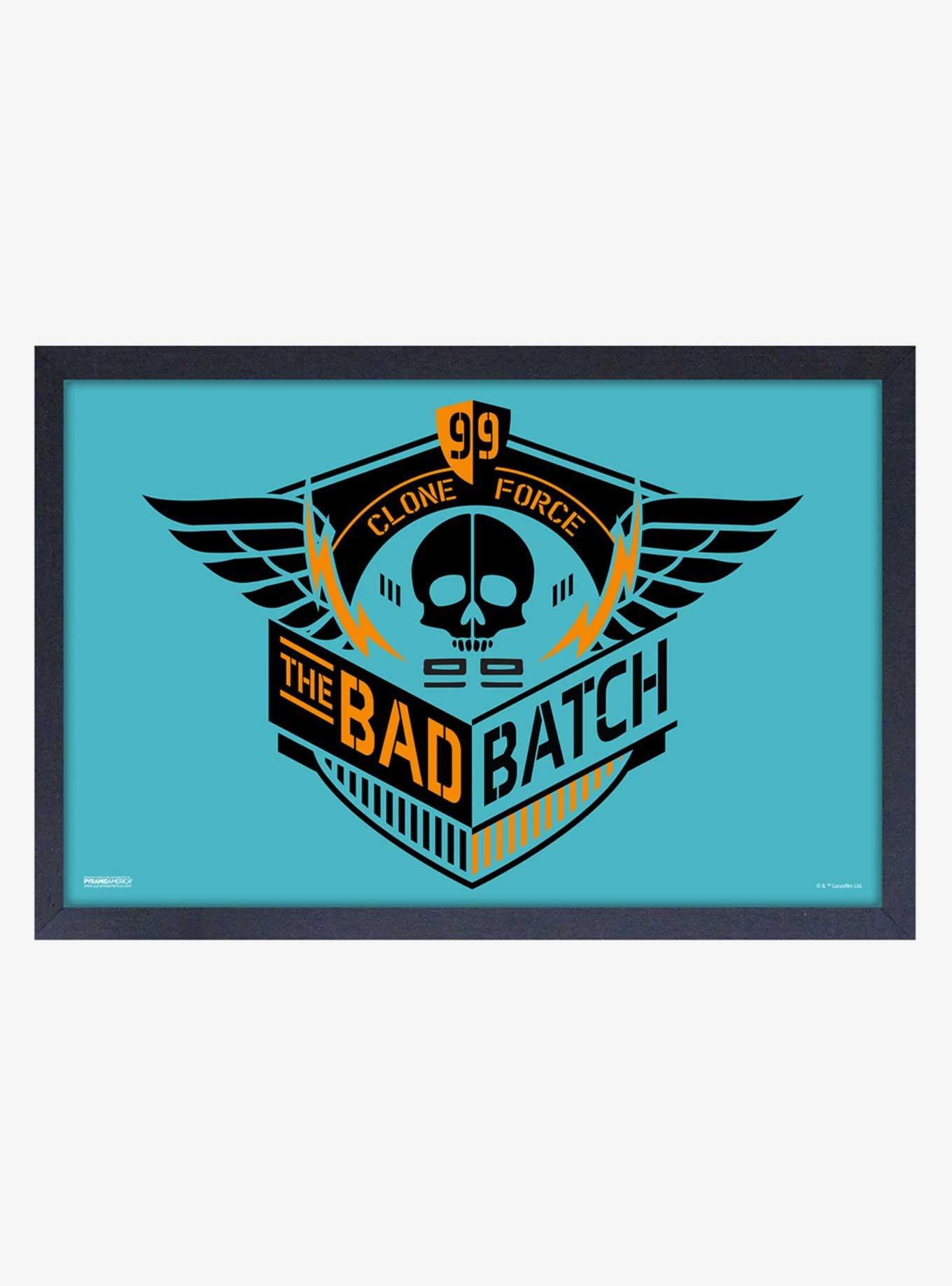 Star Wars The Bad Batch Emblem Framed Wood Wall Art, , hi-res