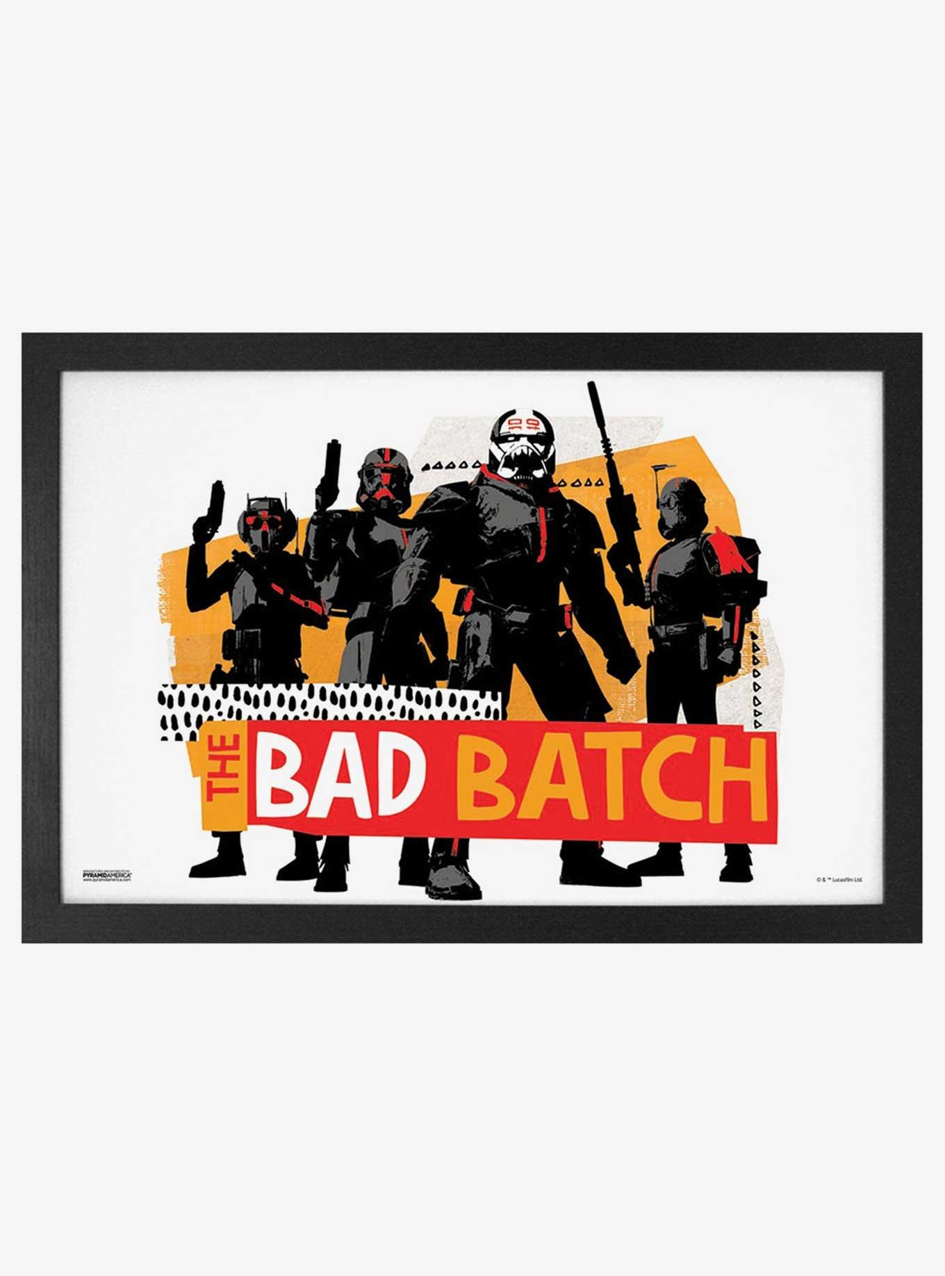 Star Wars The Bad Batch Group Pose Framed Wood Wall Art, , hi-res