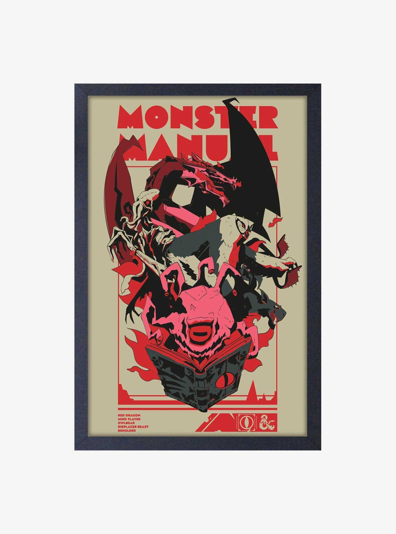 Dungeons and Dragons Monster Manual Framed Wood Wall Art, , hi-res