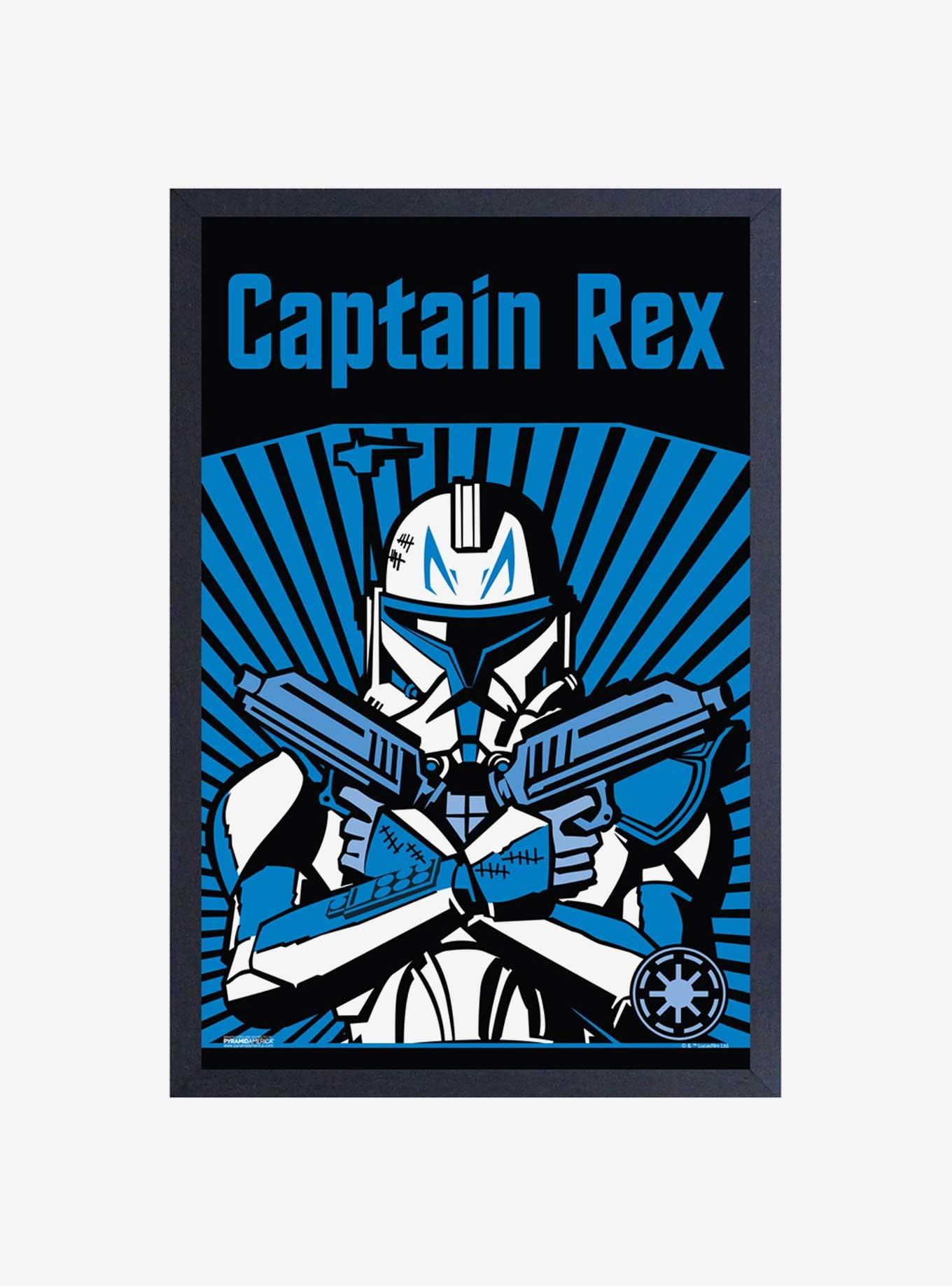 Star Wars The Clone Wars Rex Propaganda Framed Wood Wall Art, , hi-res