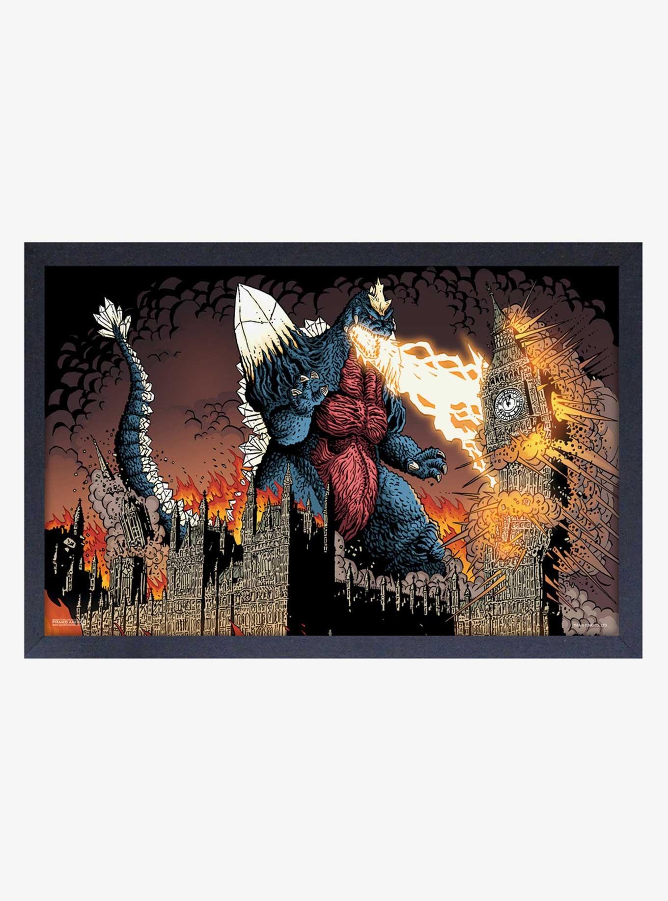 Godzilla Big Ben Framed Wood Wall Art, , hi-res