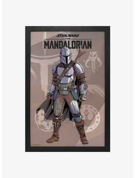 Star Wars The Mandalorian Grey Stance Framed Wood Wall Art, , hi-res