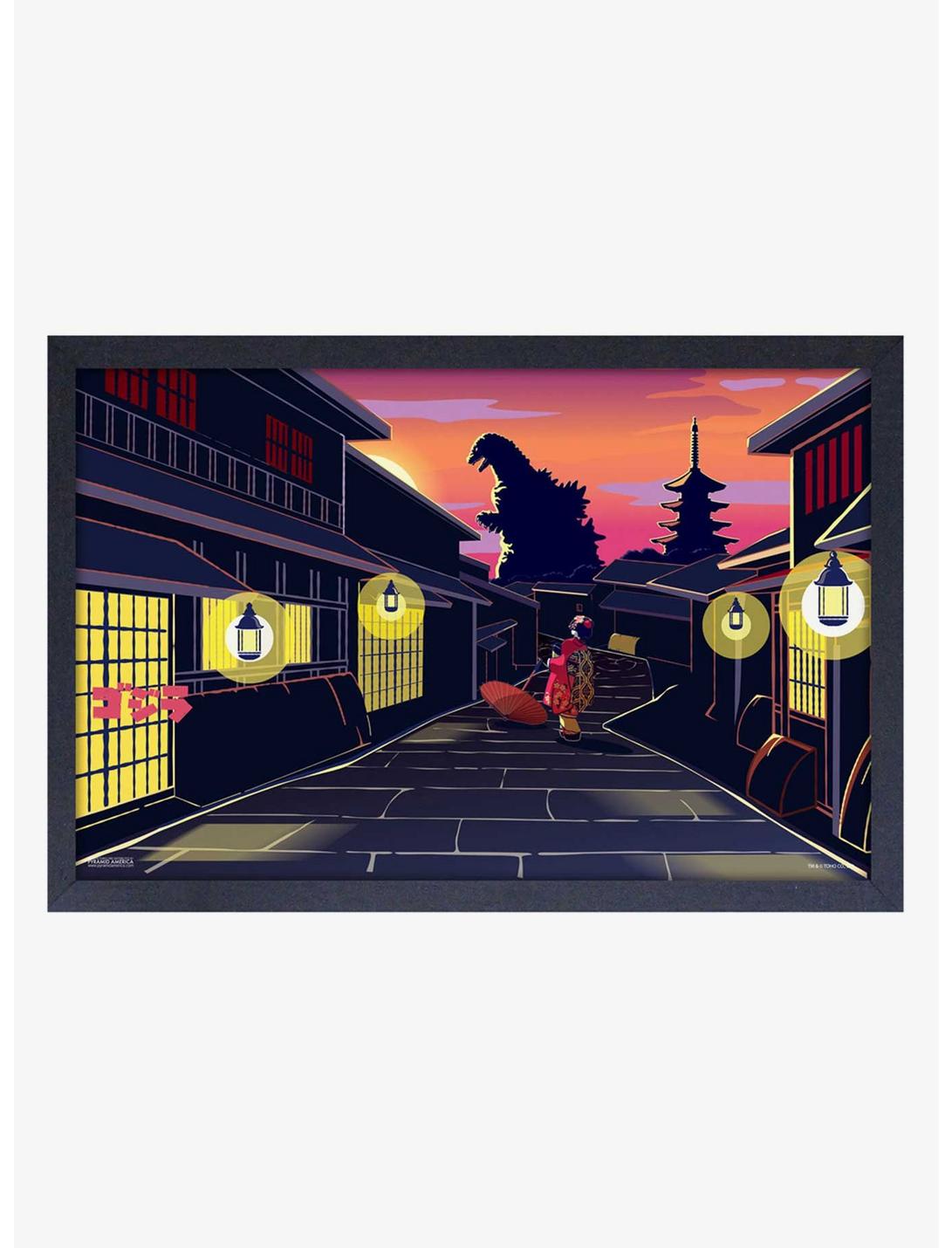 Godzilla Kimono Framed Wood Wall Art, , hi-res