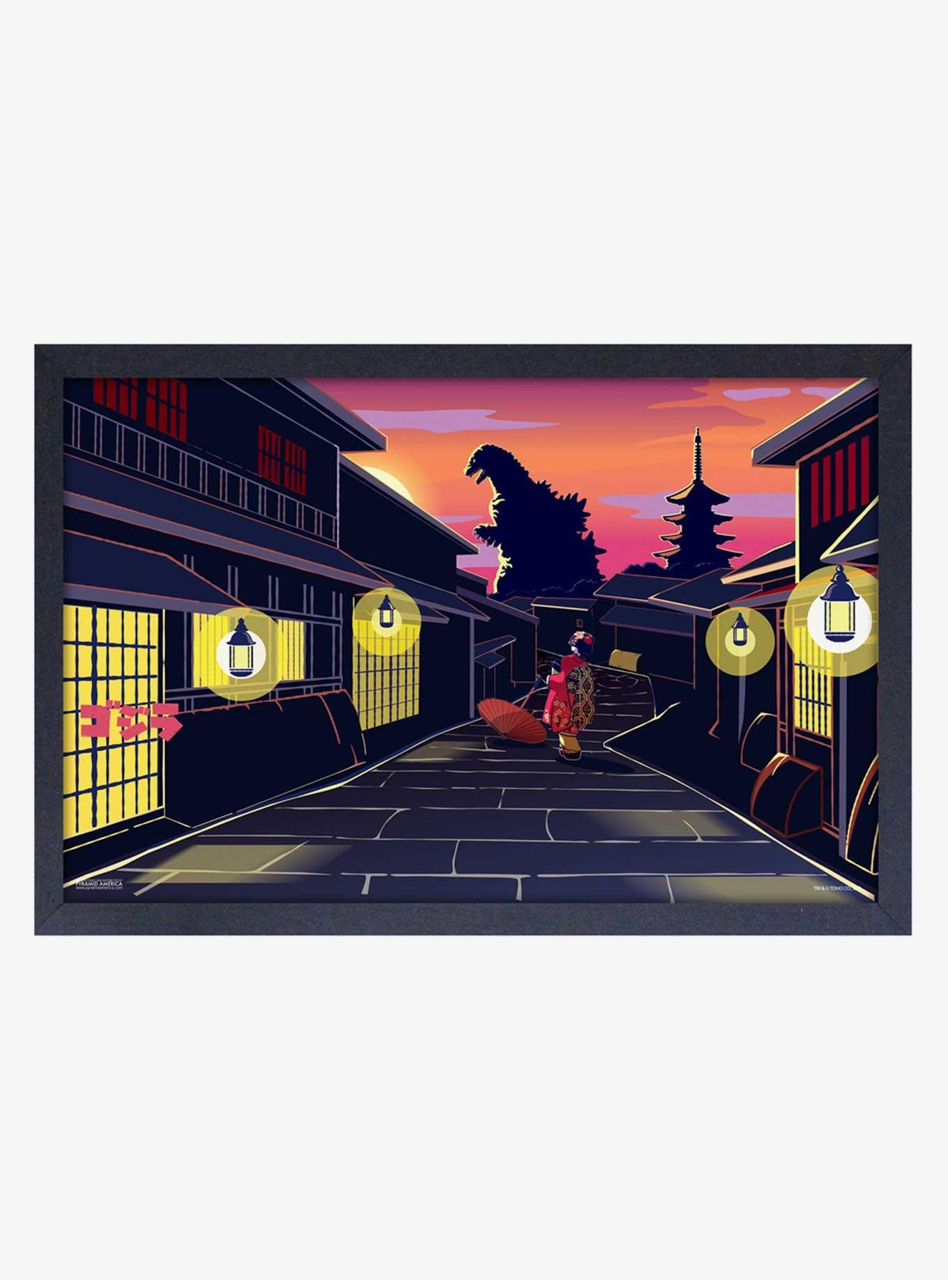 Godzilla Kimono Framed Wood Wall Art, , hi-res