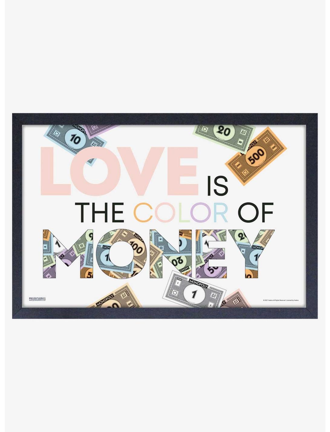 Monopoly Love is the Color of Money Framed Wood Wall Art, , hi-res
