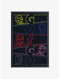 Mighty Morphin Power Rangers Neon Framed Wood Wall Art, , hi-res