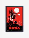 Star Wars Book of Boba Fett Boba Framed Wood Wall Art, , hi-res