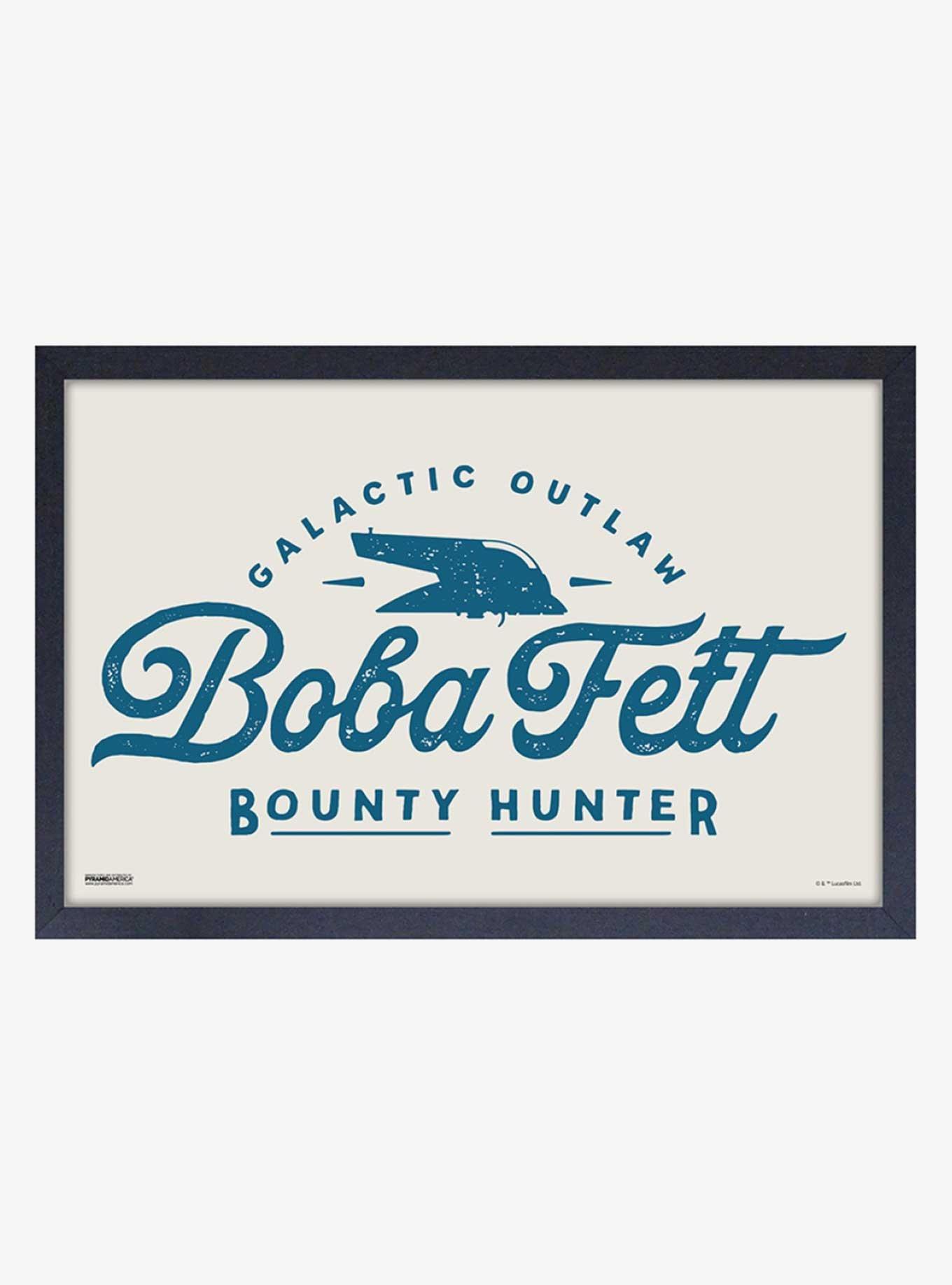 Star Wars Book of Boba Fett Bounty Hunter Framed Wood Wall Art, , hi-res