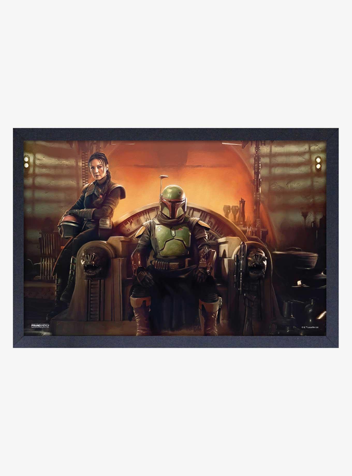 Star Wars Book of Boba Fett Seated Framed Wood Wall Art, , hi-res