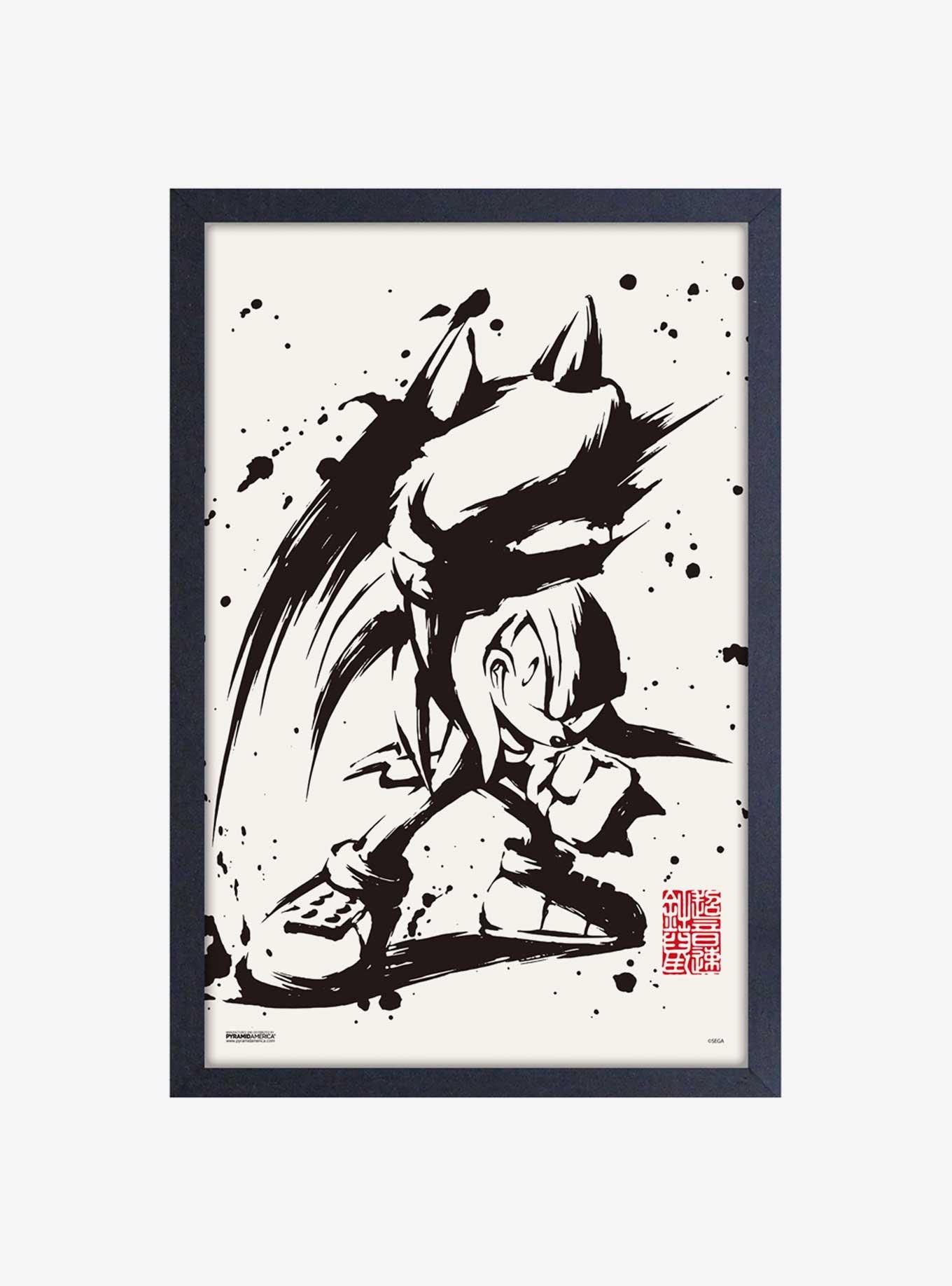 Sonic the Hedgehog Inked Knuckles Framed Wood Wall Art, , hi-res