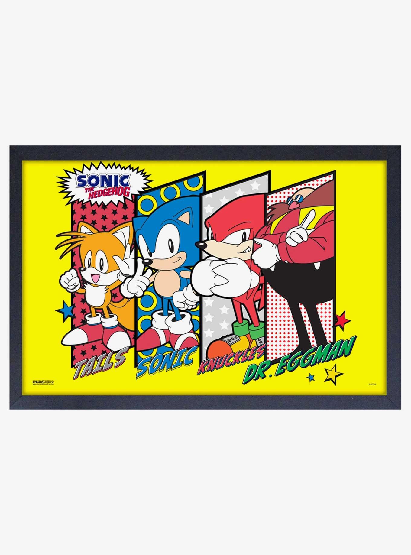Sonic the Hedgehog Lineup Framed Wood Wall Art, , hi-res