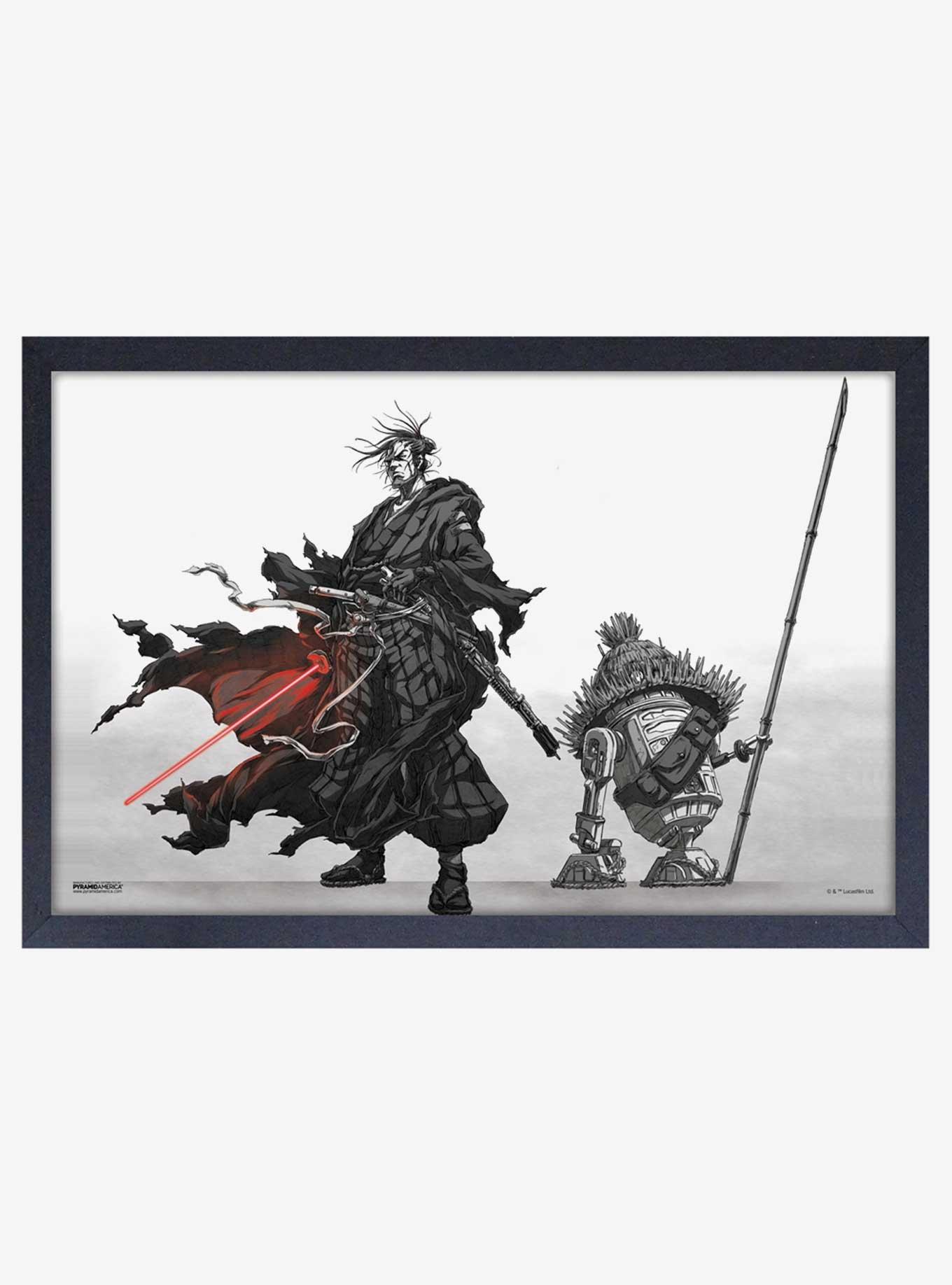 Star Wars Visions Anakin and R2D2 Framed Wood Wall Art, , hi-res