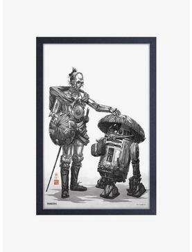 Star Wars Visions C3PO and R2D2 Framed Wood Wall Art, , hi-res