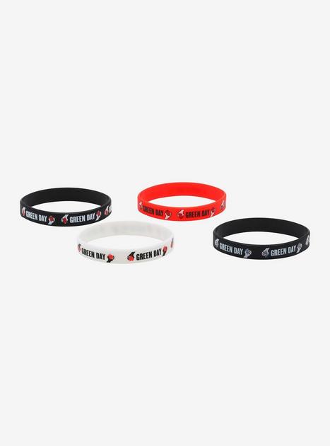 Green Day American Idiot Rubber Bracelet Set | Hot Topic