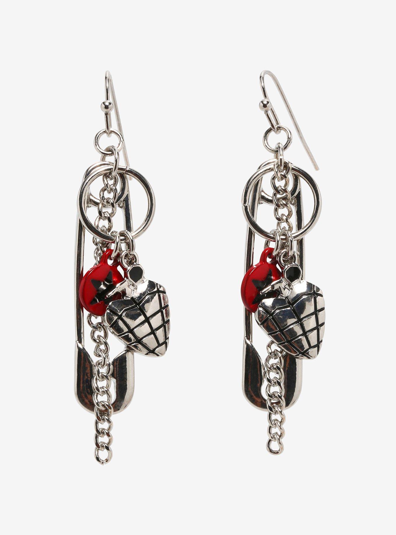 Safety pin store earrings hot topic