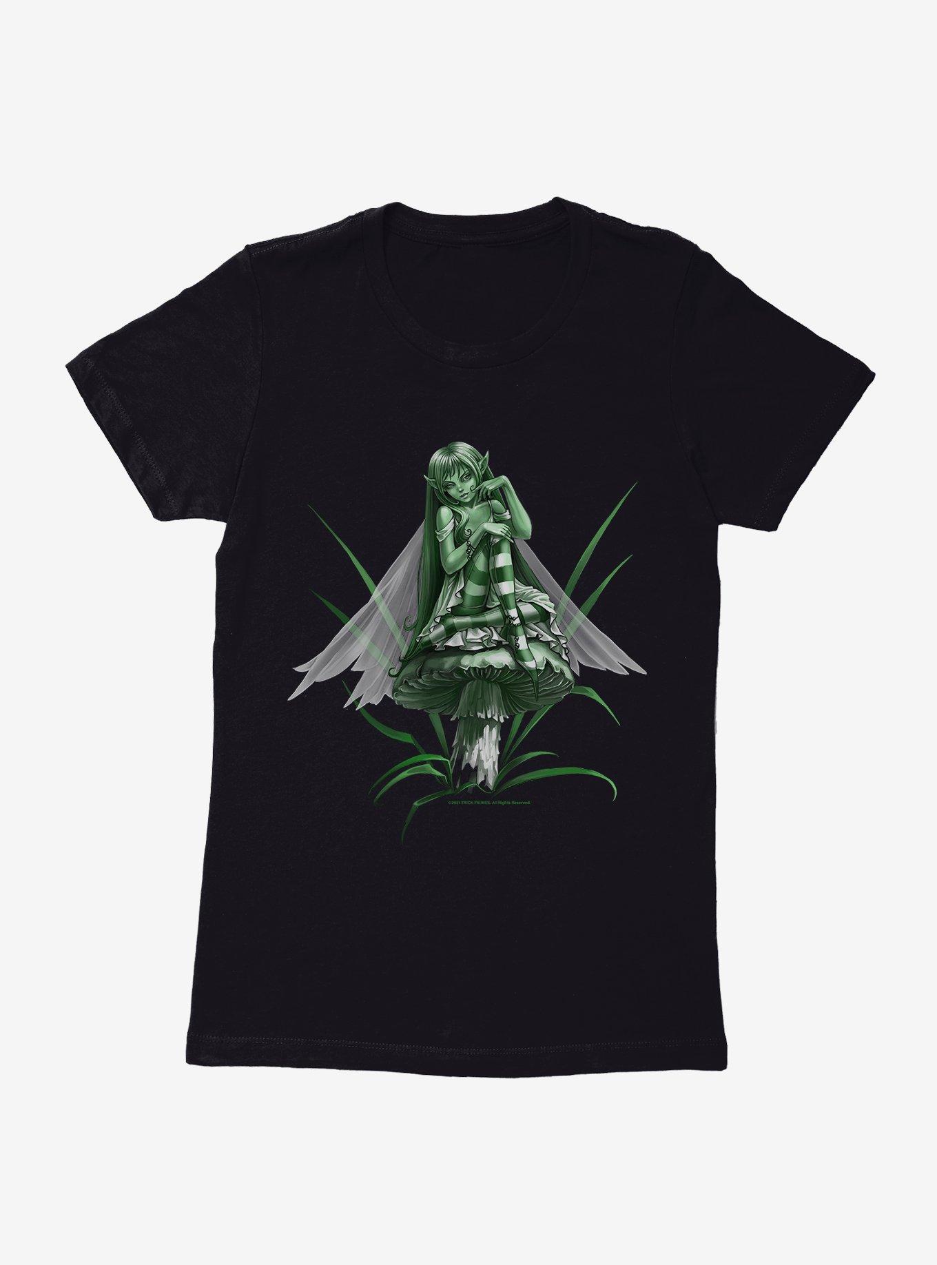 Fairies By Trick Green Mushroom Fairy Womens T-Shirt, , hi-res
