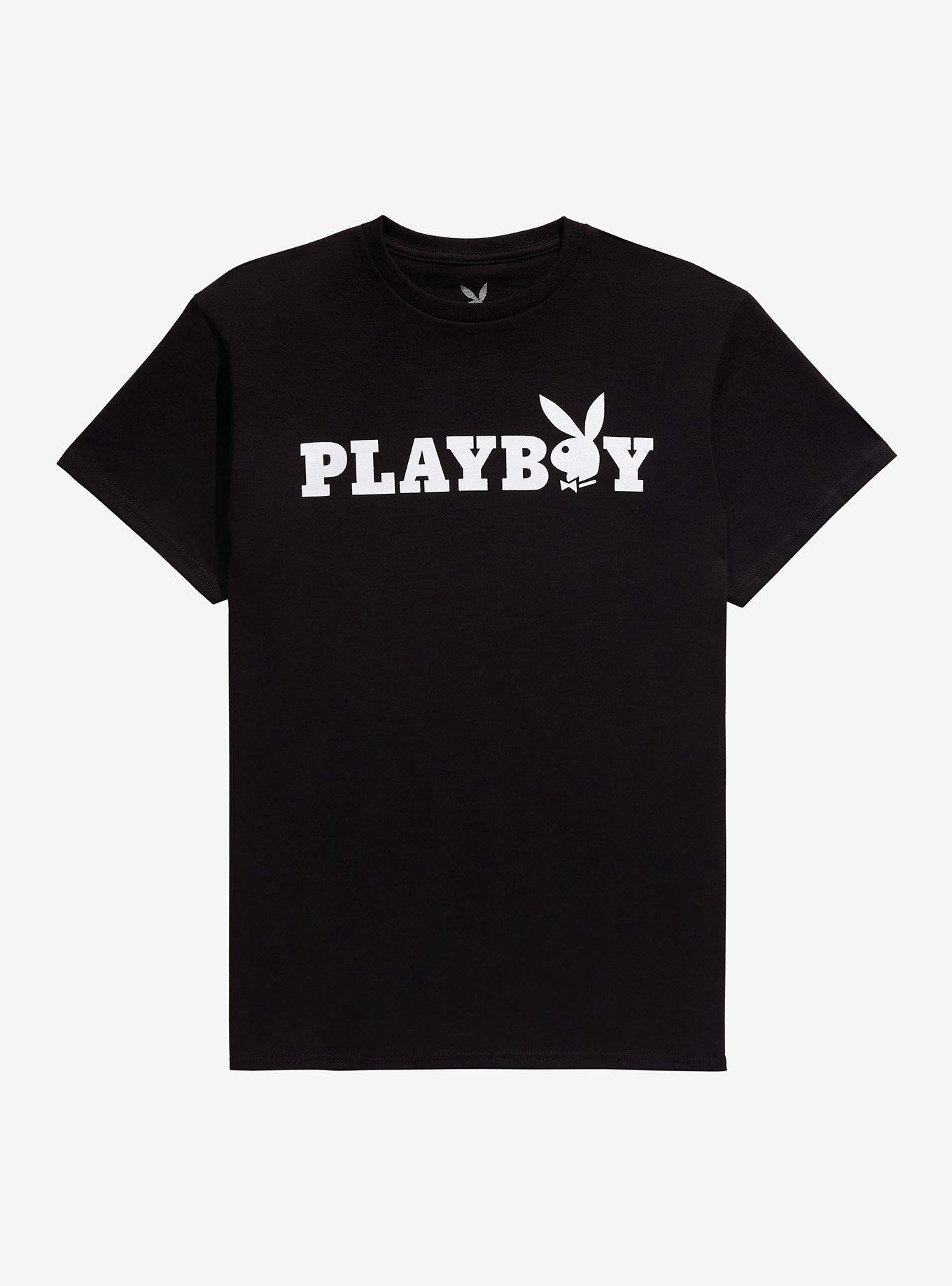 Playboy Logo T-Shirt, BLACK  WHITE, hi-res
