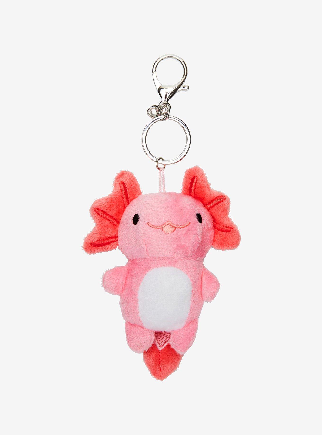 Little Axolotl Plush Bag Charm, Stuffed Animal Keychain