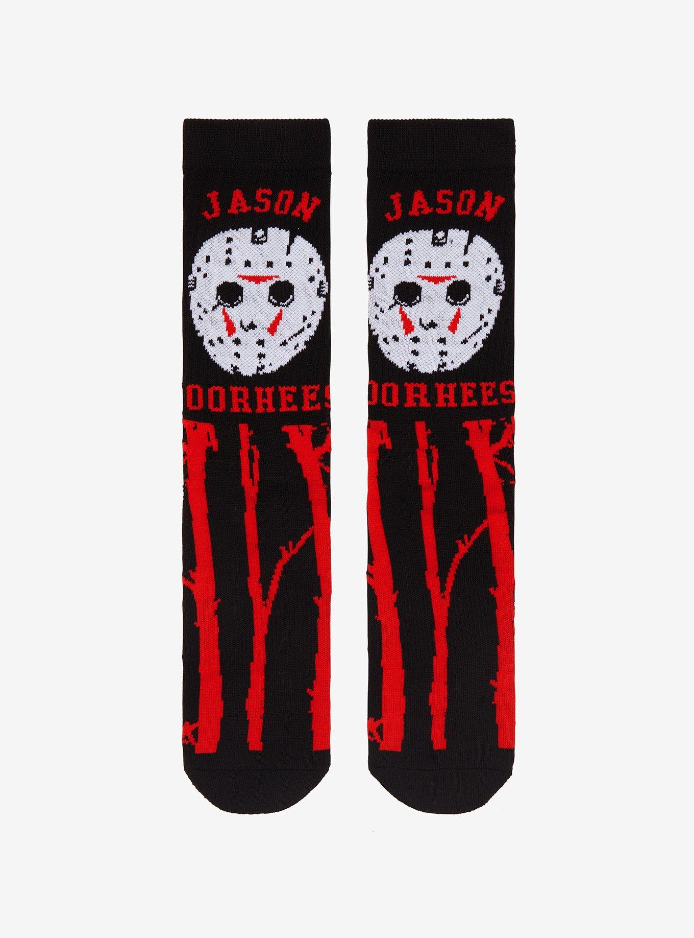 Friday The 13th Jason Mask Woods Crew Socks, , hi-res