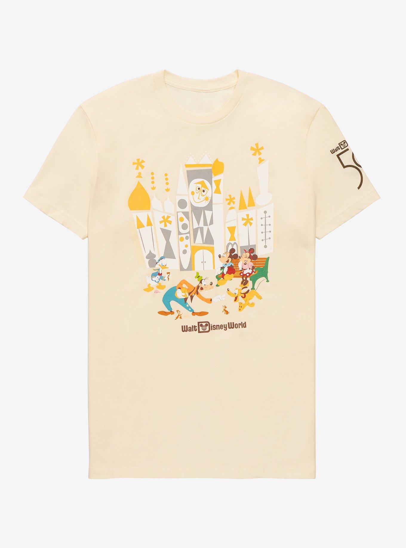 Disney Adult Shirt - Walt and Mickey Partners Castle Silhouette Tee