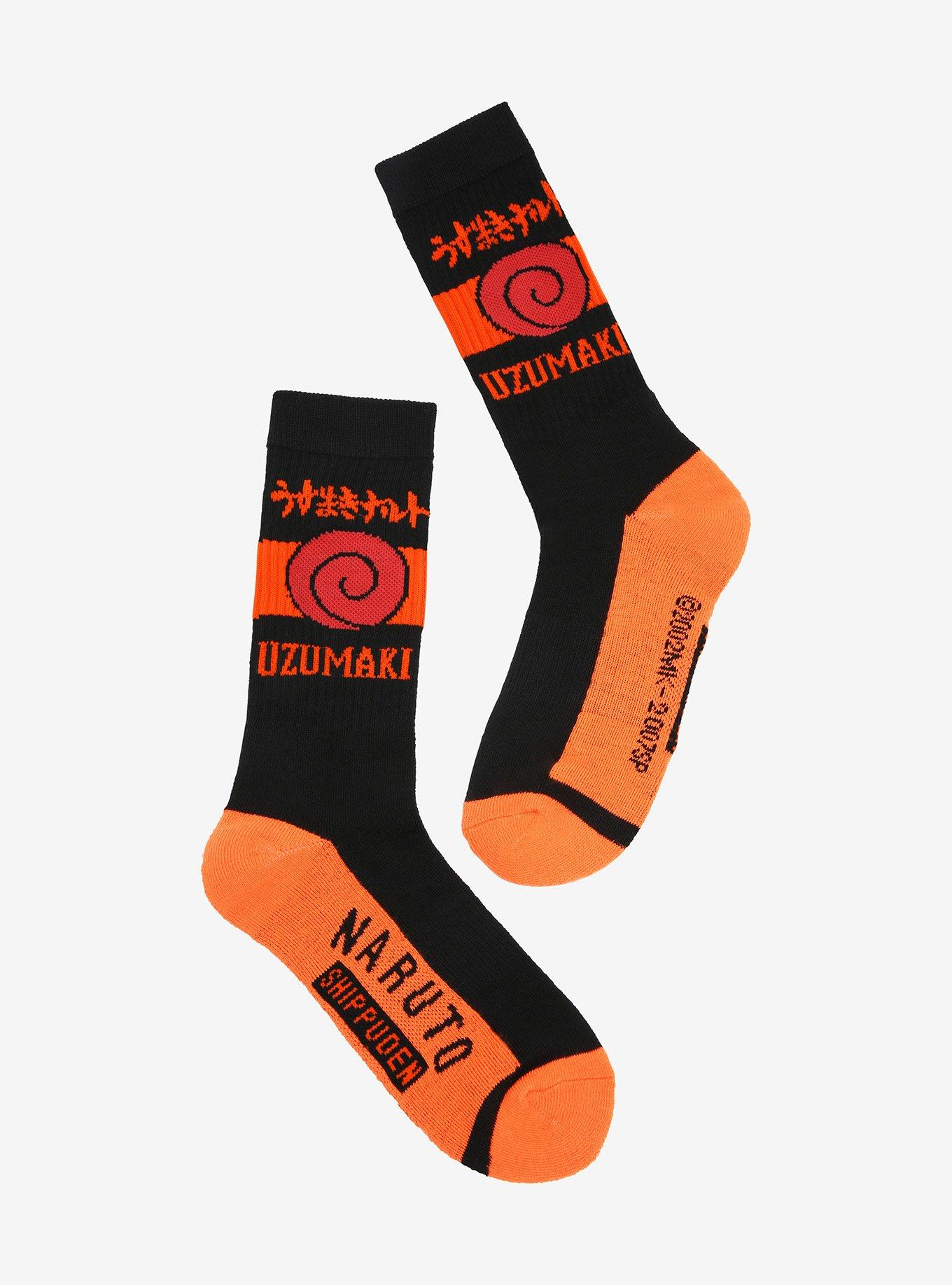 Naruto Shippuden Uzumaki Symbol Crew Socks, , hi-res