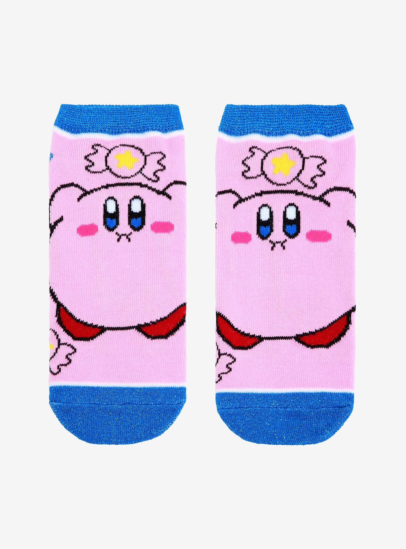 Kirby Float Candy Glitter No-Show Socks, , hi-res