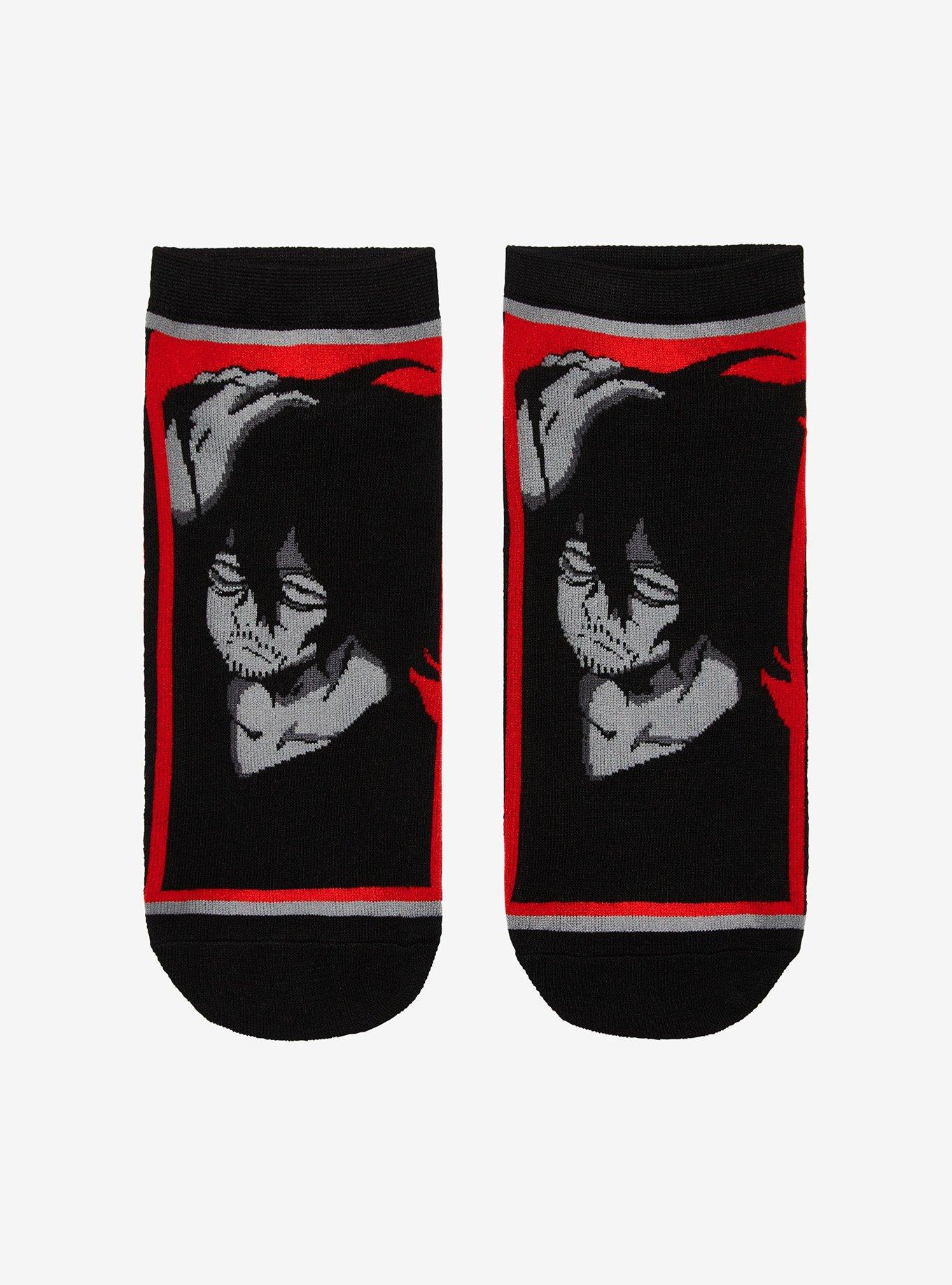 My Hero Academia Aizawa Monochrome No-Show Socks, , hi-res