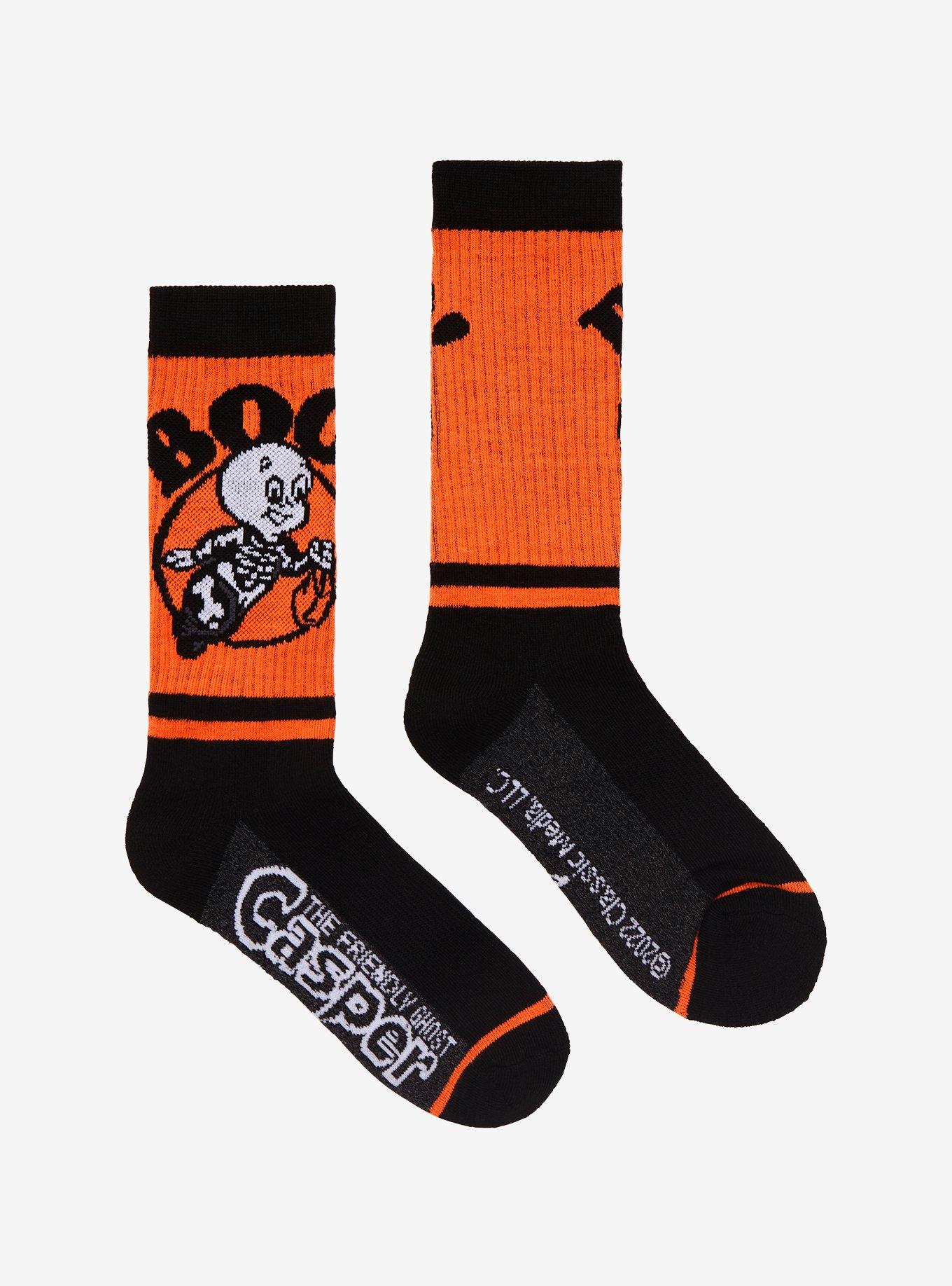 Casper The Friendly Ghost Skeleton Boo Crew Socks, , hi-res