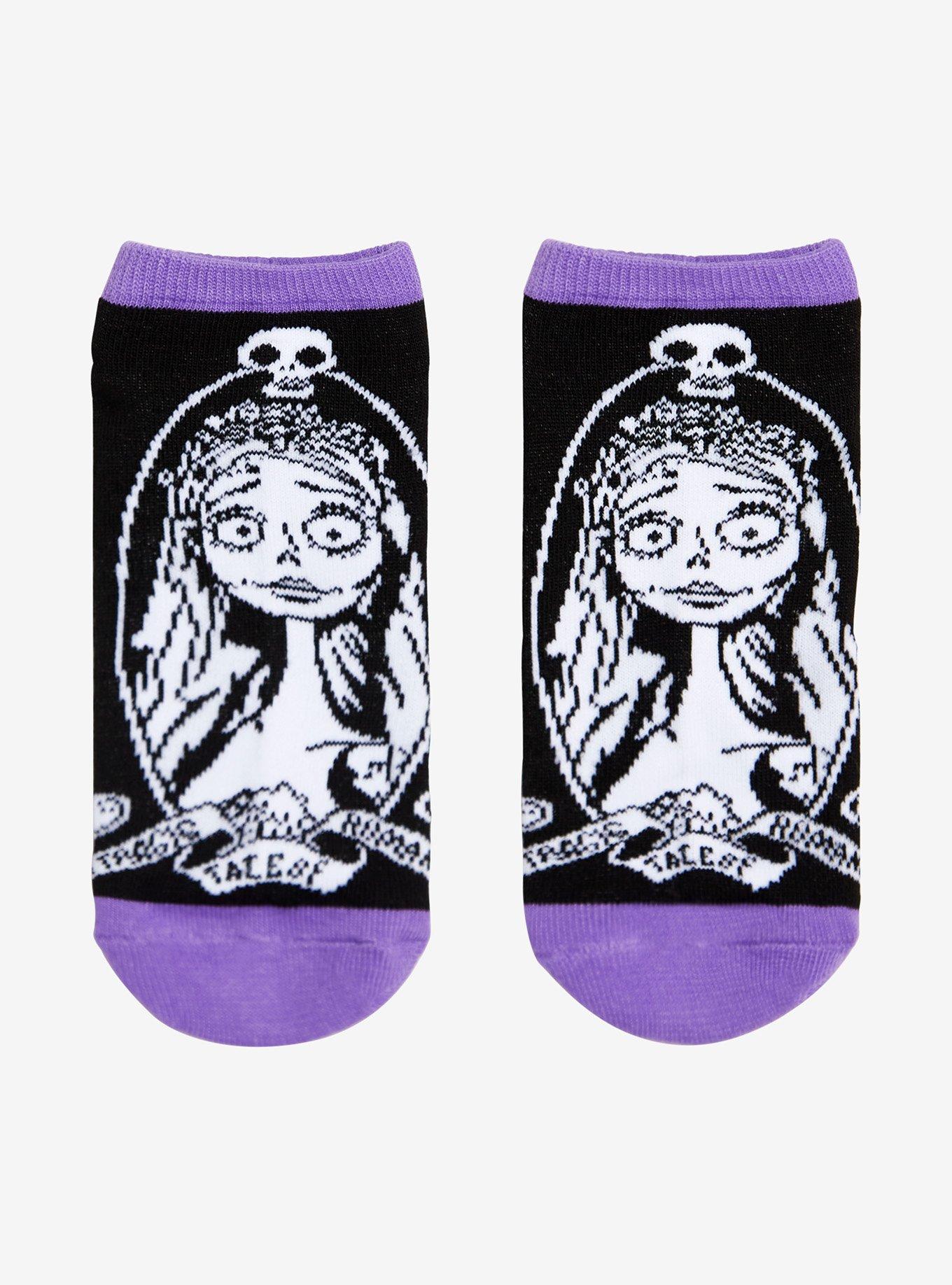 Corpse Bride Emily No-Show Socks, , hi-res