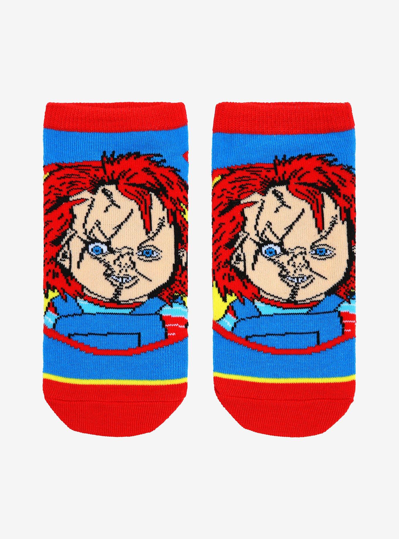 Child's Play Chucky Face No-Show Socks, , hi-res