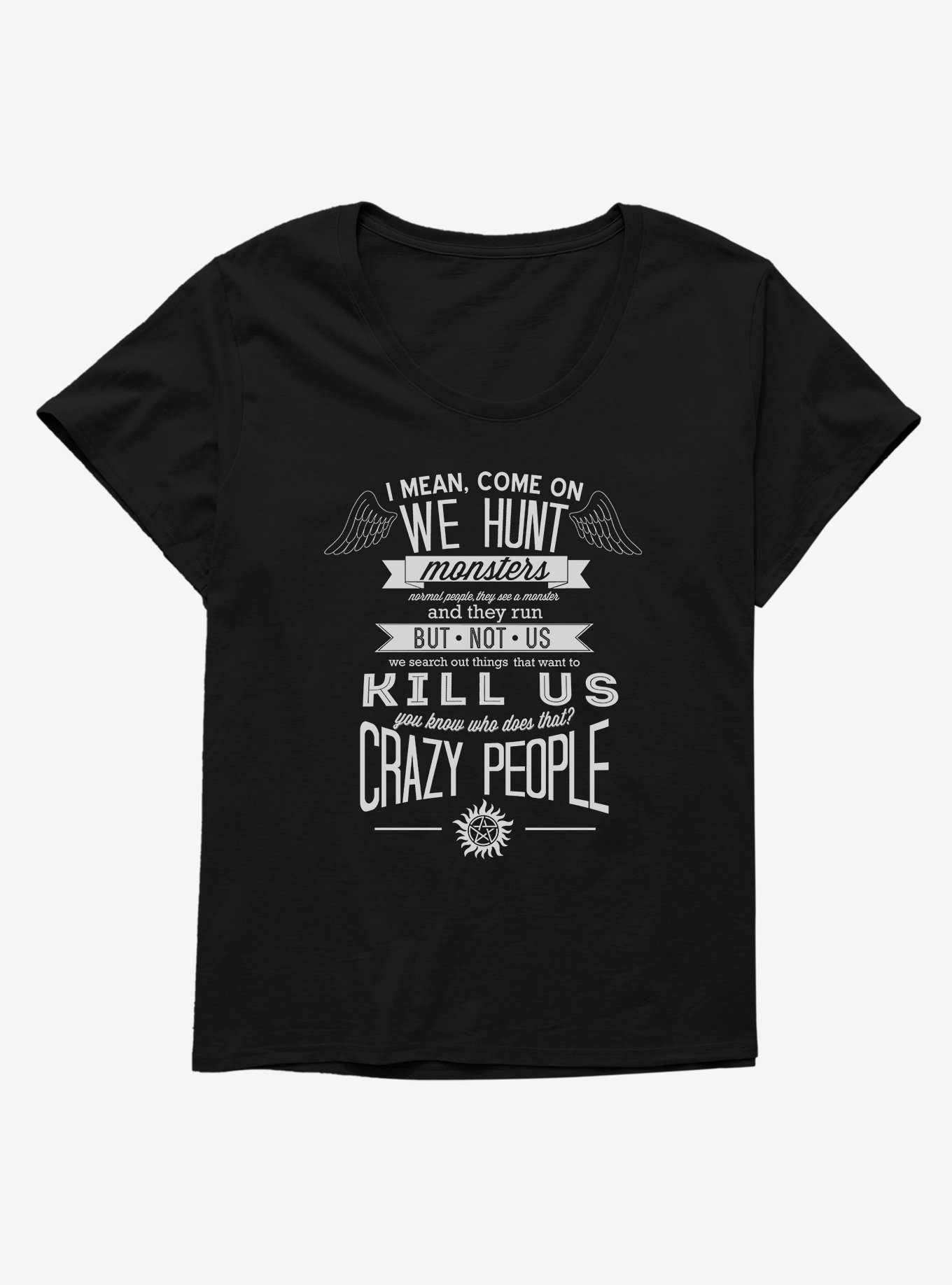 Supernatural Crazy People Womens Plus Size T-Shirt, , hi-res