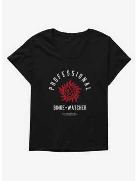 Supernatural Professional Binge Watcher Womens Plus Size T-Shirt, , hi-res