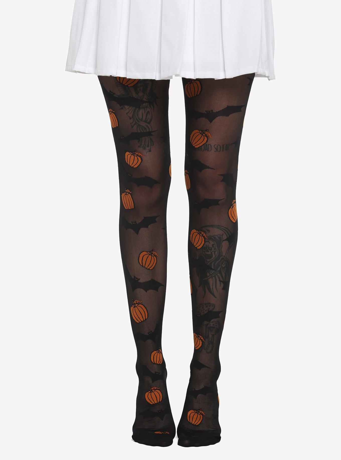 Bats & Pumpkins Tights, , hi-res