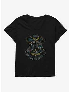 Harry Potter Hogwarts Sketched Crest Womens T-Shirt Plus Size, , hi-res