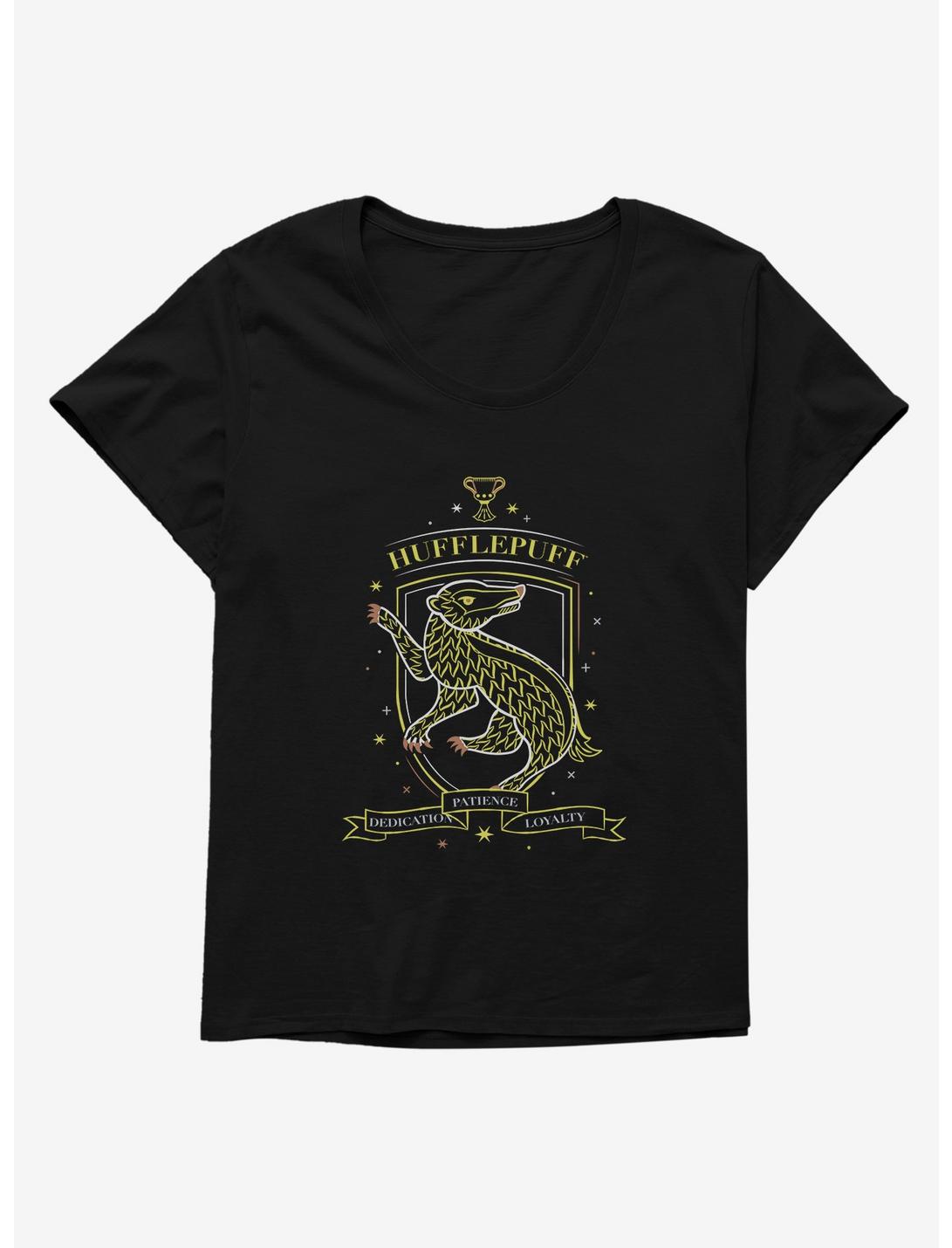 Harry Potter Sketched Hufflepuff Crest Womens T-Shirt Plus Size, , hi-res