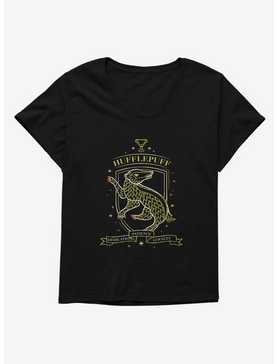 Harry Potter Sketched Hufflepuff Crest Womens T-Shirt Plus Size, , hi-res