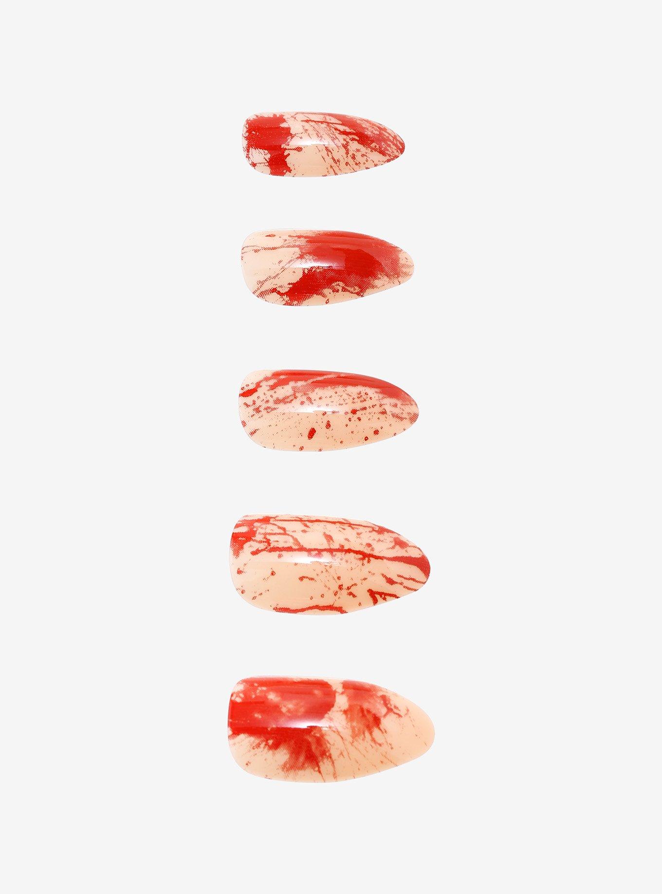 Blood Splatter Faux Nail Set, , hi-res