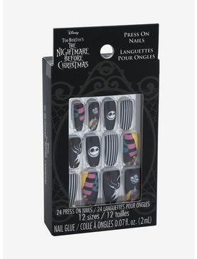 The Nightmare Before Christmas Faux Nail Set, , hi-res