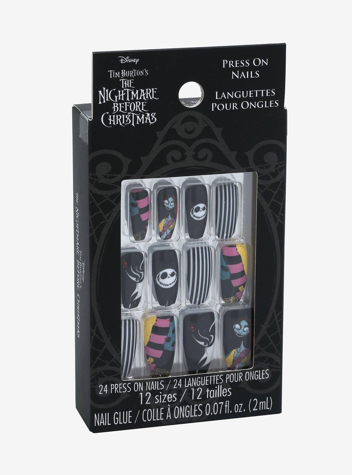 The Nightmare Before Christmas Faux Nail Set, , hi-res