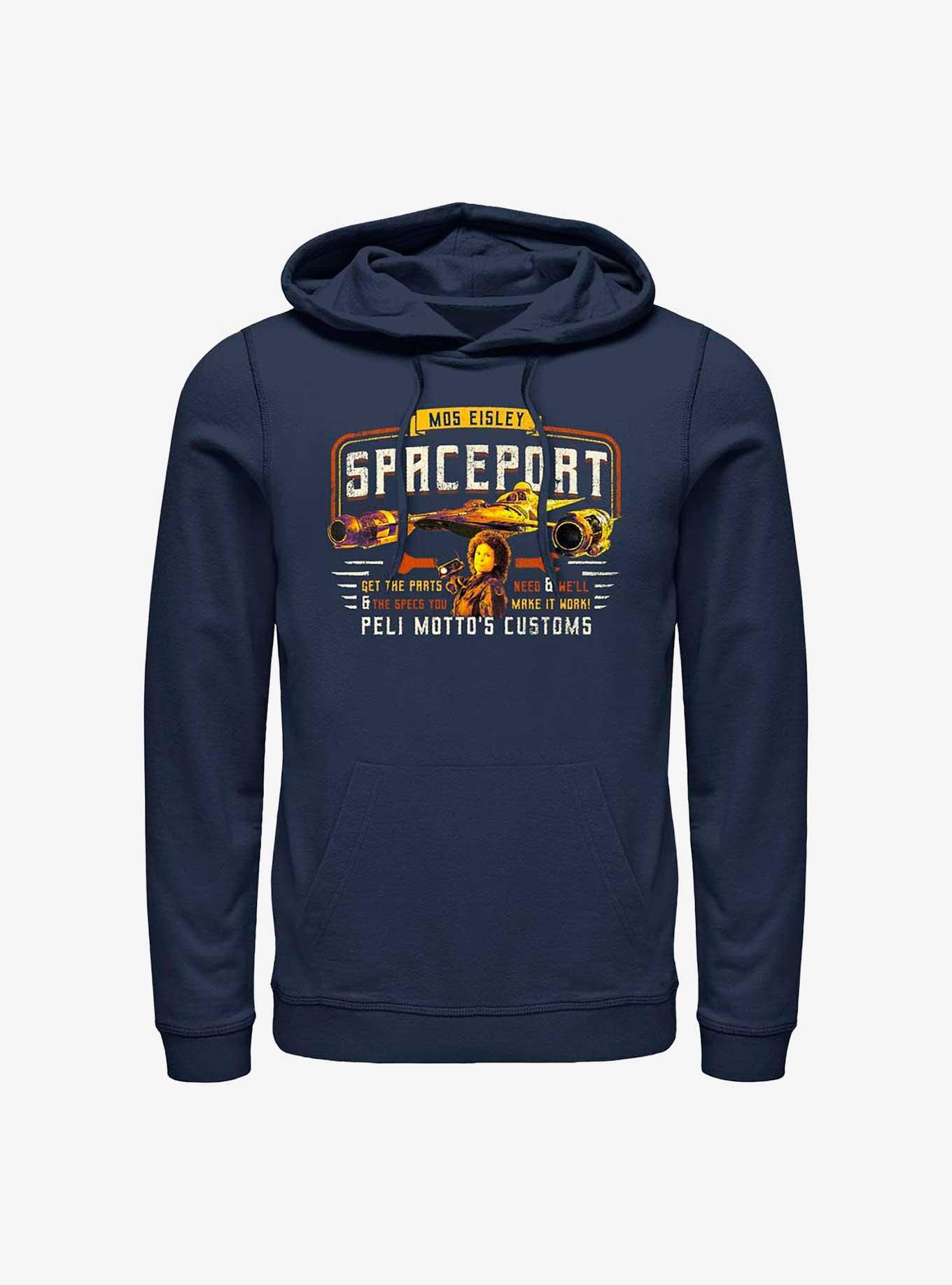 Star Wars Book Of Boba Fett Peli Motto's Customs Hoodie, NAVY, hi-res